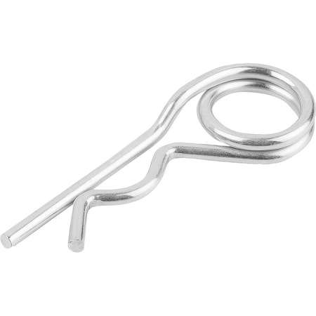 Kipp Spring Pin Similar To DIN 11024, Form:D Double, D1=4, 5, D3=5, D4=20-26, Steel Electro Zinc-Plated K1137.12450